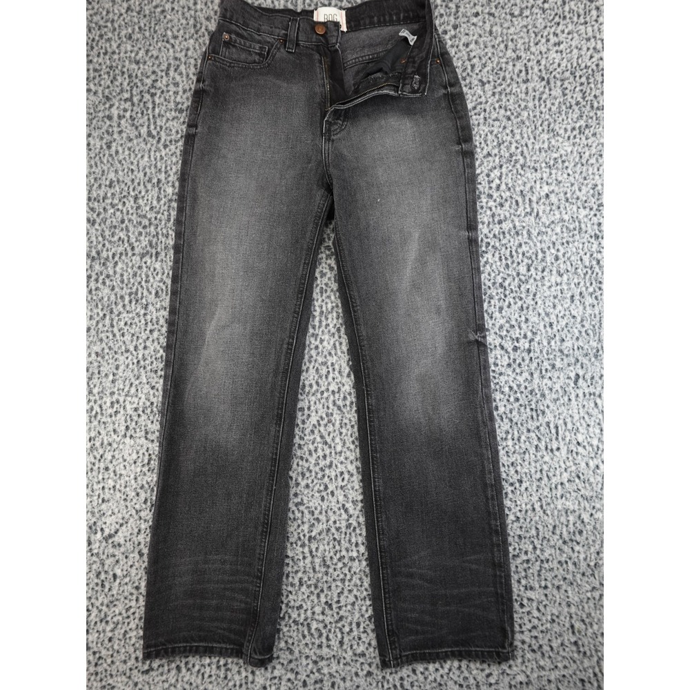BDG Straight Leg Jeans Womens 26 Black Faded High Rise Denim Pants‎